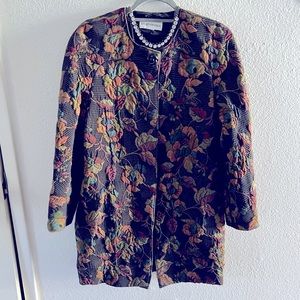 SPORTSWORK Floral Quilt Peacoat Jacket Coat